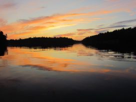 Sunset over Tyson Lake